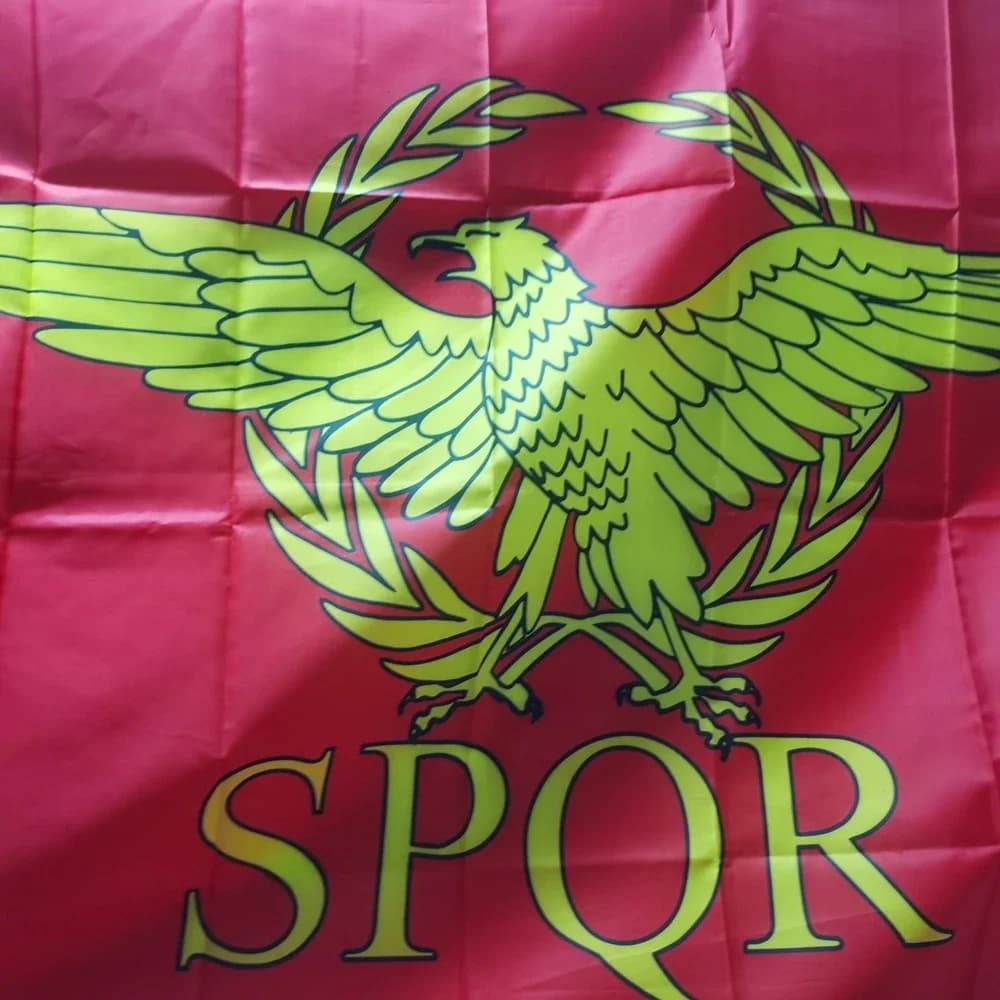 Drapeau de l'empire romain, drapeau du sénat et des gens de Rome pour la décoration de la maison, 90x150cm, en Polyester