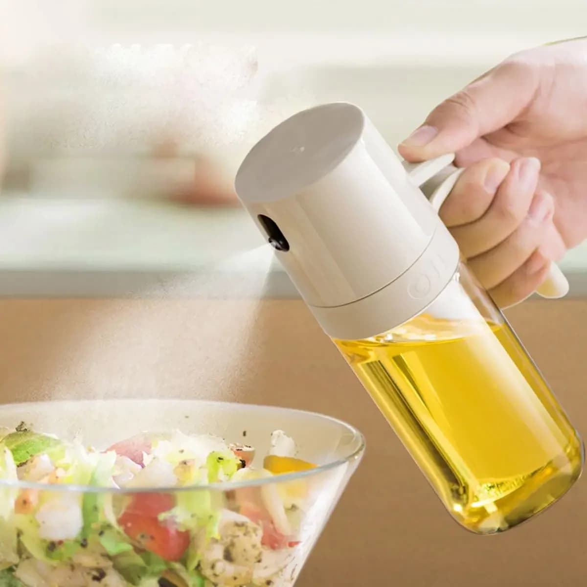 Ventes chaudes】 flacon pulvérisateur d'huile 250ml distributeurs d'huile de cuisson en verre à haute teneur en Borosilicate pulvérisateur d'huile d'olive monsieur pour salade de friteuse à Air