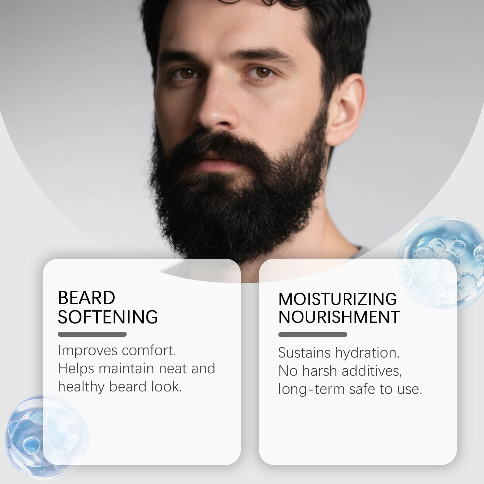 Huile Essentielle de Soin de la Barbe au Romarin pour Hommes – Huile Nourrissante pour une Barbe Épaisse, Douce et Lisse – Soin de la Barbe Adoucissant et Coiffant Non Gras