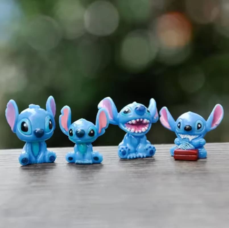 12 pièces Mini point Anime Figurine poupées 3CM dessin animé Lilo et point figurines d'action à collectionner décoration modèle jouets enfants cadeau
