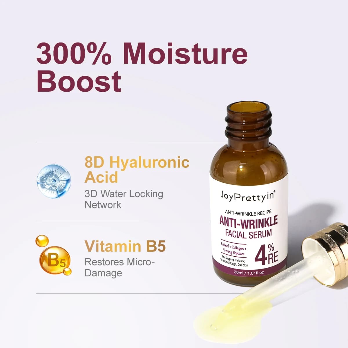 Sérum pour le visage au rétinol, Anti-rides, hydratant en profondeur, Essence nourrissante, estompe les ridules, raffermissant, Anti-vieillissement, soins pour la peau