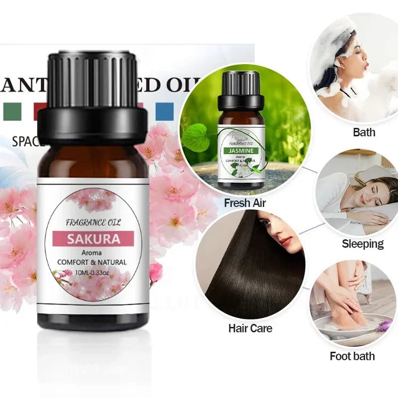 Huile essentielle végétale naturelle pour voiture, 10ml, pour désodorisant, diffuseur, humidificateur, recharge de parfum, arôme pour accessoires automobiles