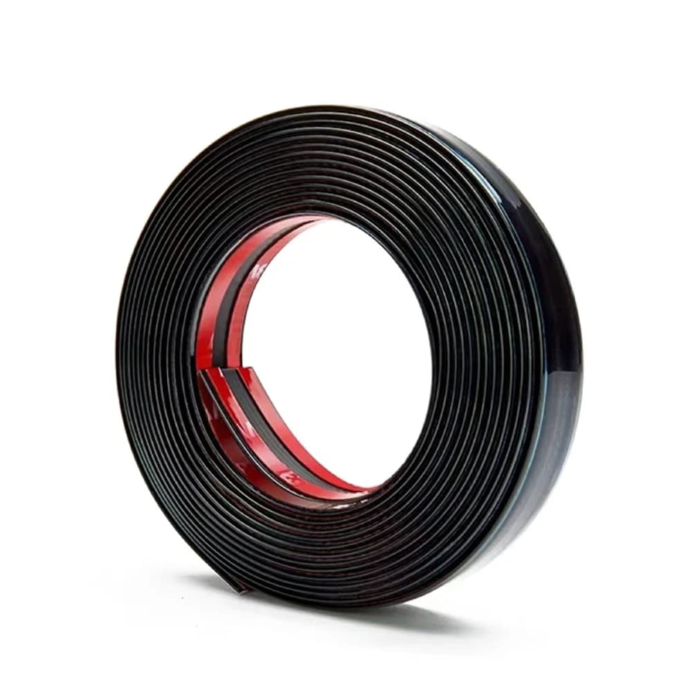 Nouveau 1 rouleau autocollant de carrosserie de voiture bricolage 3/5M noir brillant bande de protection extérieure