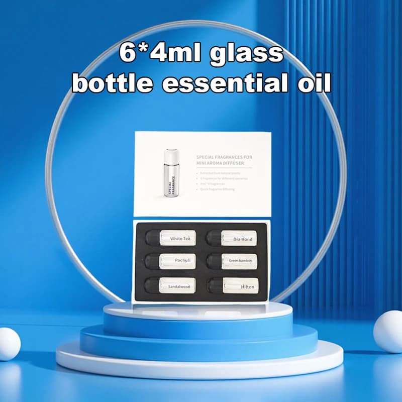 Diffuseur de voiture de 4ML, ensemble de recharge d'huile essentielle, désodorisant, parfum longue durée, élimine rapidement les odeurs, 6 parfums, 6 pièces