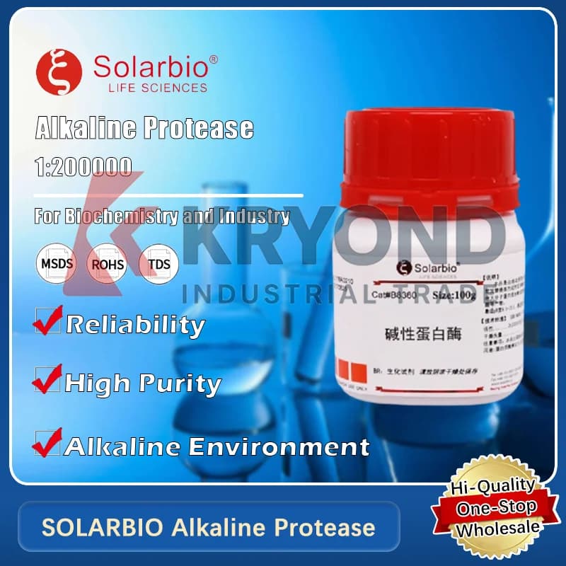SOLARBIO Protease alcaline pour la digestion des protéines et les applications de recherche biochimique Produit original