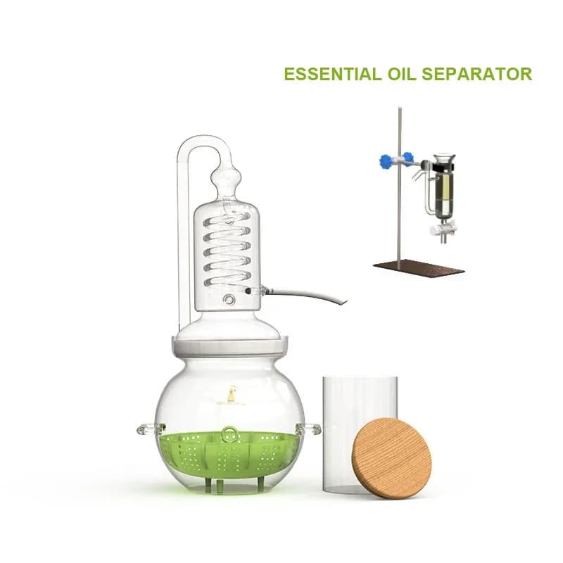 Pour distillateur de verre d'huile essentielle de grande capacité 4L