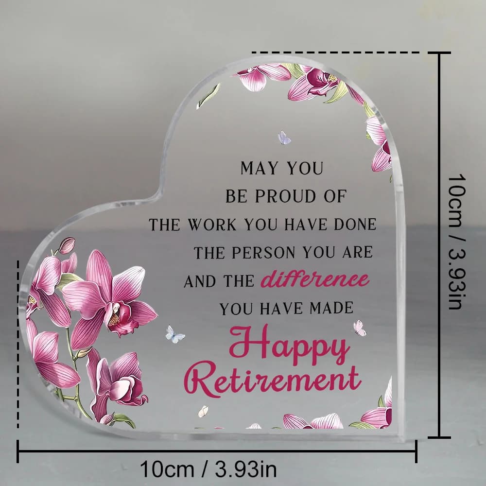 Cadeau de retraite pour femme Cadeaux de retraite pour son collègue Cadeaux de sortir Cadeaux pour sortir, Souvenir acrylique unique pour enseignant