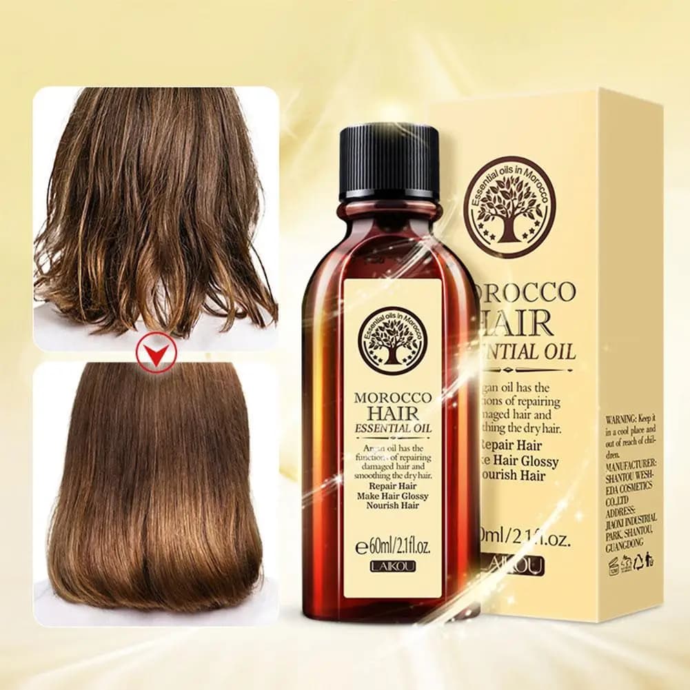LAIKOU Hearth – huile d'argan marocaine pour cheveux bouclés et crépus
