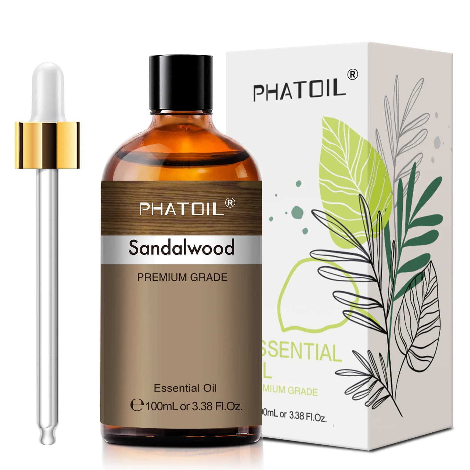 PHATOIL 100ml huile essentielle d'aromathérapie-lavande Rose vanille Eucalyptus bois de santal aiguilles de pin pour diffuseur, fabrication de bougies