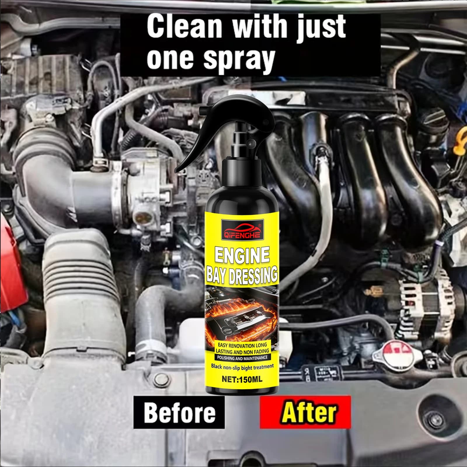 Nettoyant d'entrepôt de moteur de voiture, élimine rapidement les taches d'huile lourde, dégraissant, pulvérisateur de lavage de compartiment moteur, nettoyant de moteur pour voiture Det
