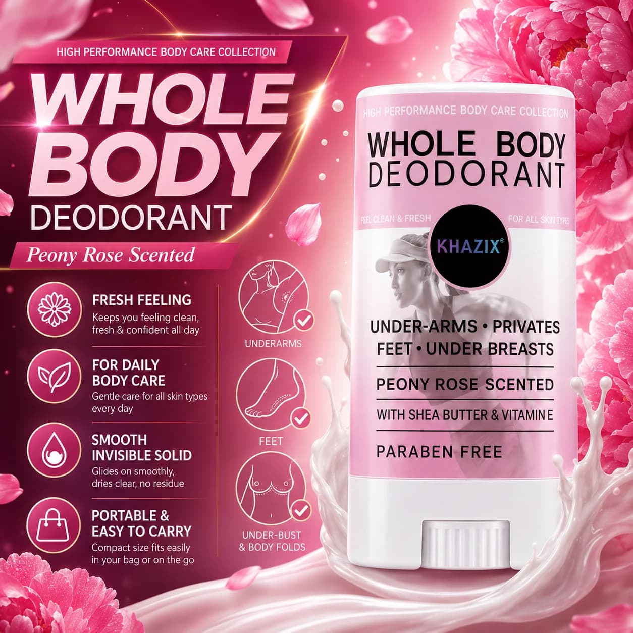Déodorant en stick pour les aisselles | Formule anti-odeurs double action | Beurre de karité et huiles essentielles infusées | Fraîcheur douce et durable. Bo