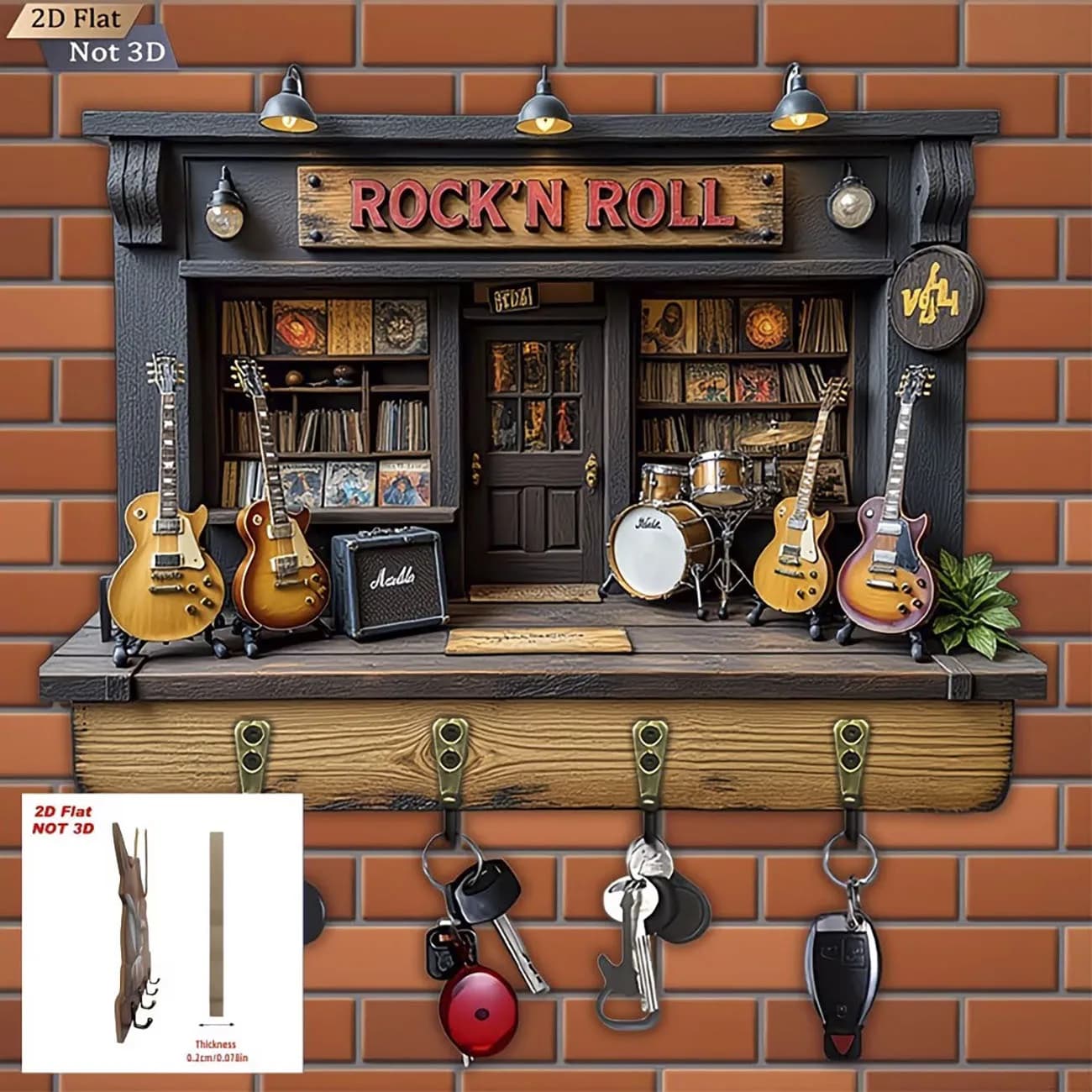 Porte-clés Rock 'n Roll Guitar Shop