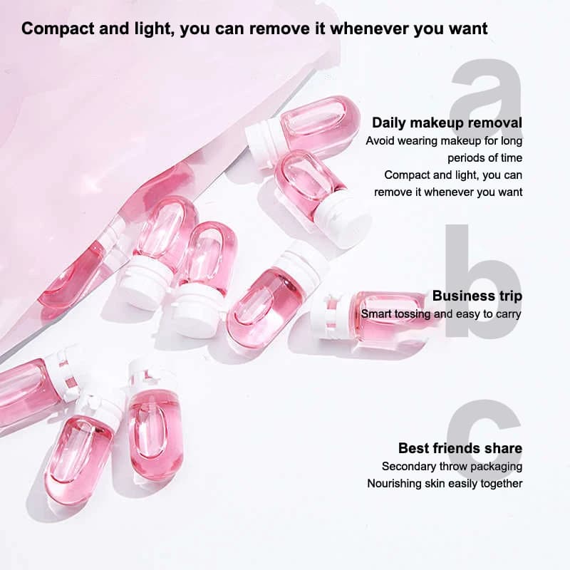 Huile nettoyante au camélia pour le visage, nettoyant secondaire pour le visage, nettoyage en profondeur et doux, huile démaquillante individuelle portable pour voyage, 7/10/30 pièces