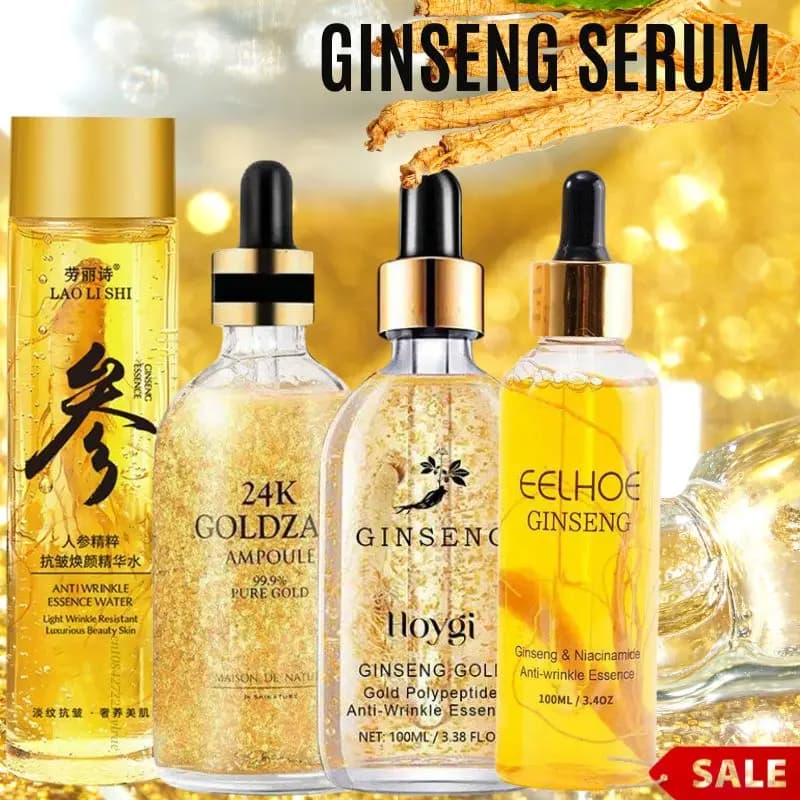 Sérum pour le visage au Ginseng efficace polypeptide doré Essence pour le visage nourrissant en profondeur hydratant pour la peau sérum de soin pour le visage