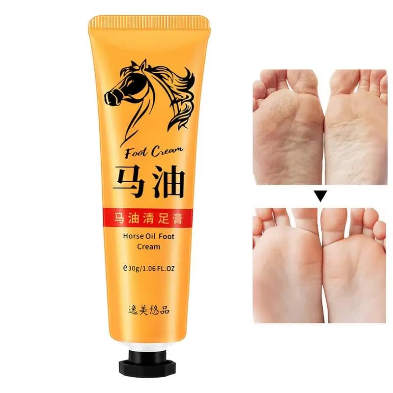 Crème réparatrice à l'huile de cheval pour les pieds
