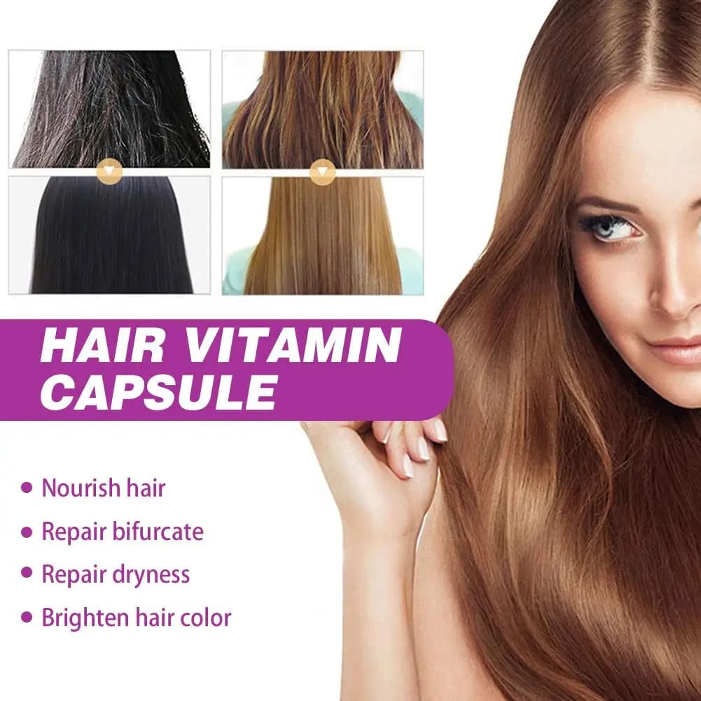 30 Capsules d'Huile Essentielle de Rose pour Cheveux, Capsules de Vitamines Capillaires, Sérum Lissant et Nourrissant pour Réparer les Cheveux Abîmés, pour Cheveux Frisés, Secs et Bouclés