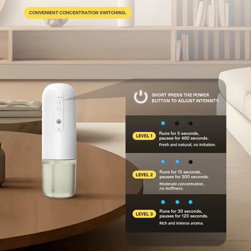 Diffuseur d'air intelligent automatique TEABLUM 100m³, diffuseur de parfum pour hôtel, maison et toilettes, diffuseur de parfum 150ml