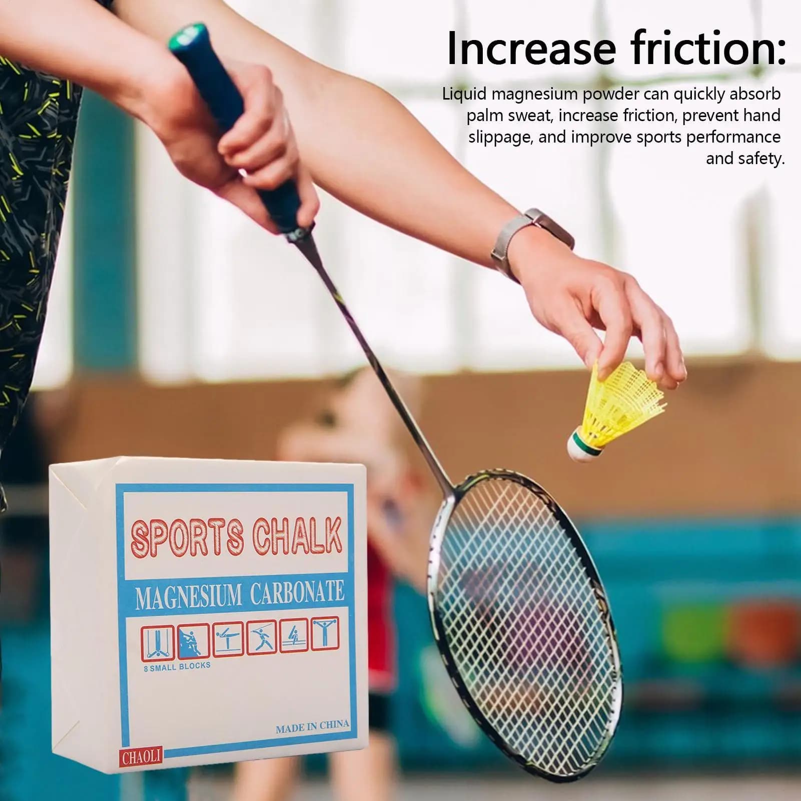 Craie sportive pour haltérophilie, poudre de magnésium antidérapante, craie pour gymnastique rythmique, pour musculation et gymnastique
