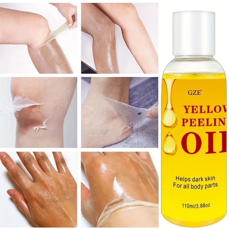 Huile jaune éclaircissante pour la peau