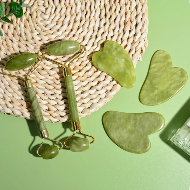 Rouleau de Massage en Jade naturel