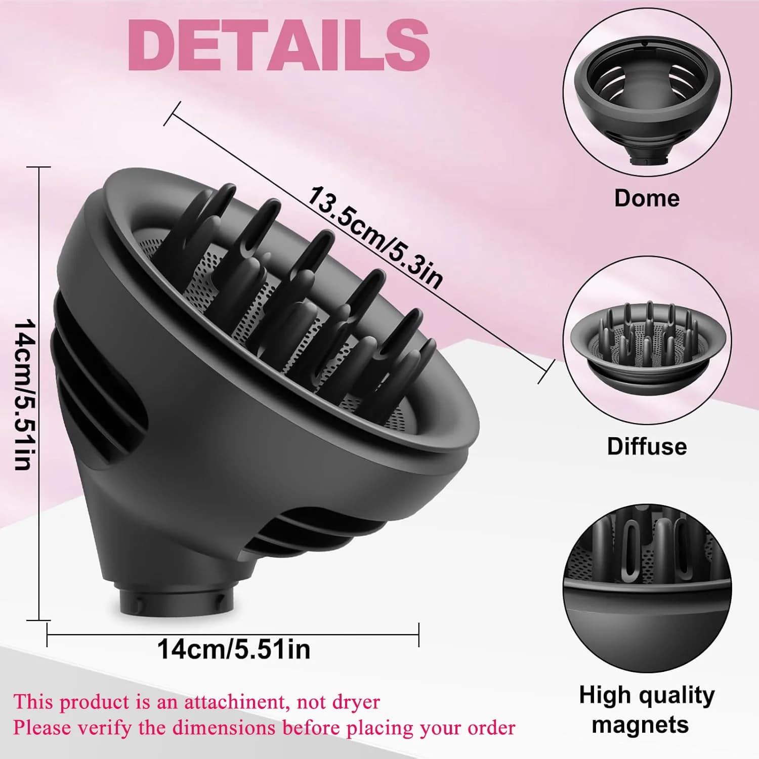 Buse diffuseur 2 en 1 pour sèche-cheveux Dyson Airwrap HS01 HS05 SenCiciMen X9, buse diffuseur professionnelle pour sèche-cheveux