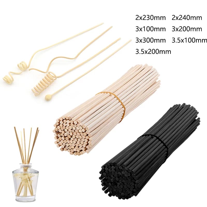 5-100 pièces 2-3.5mm Reed diffuseur bâton de remplacement bricolage à la main décor à la maison Extra épais rotin