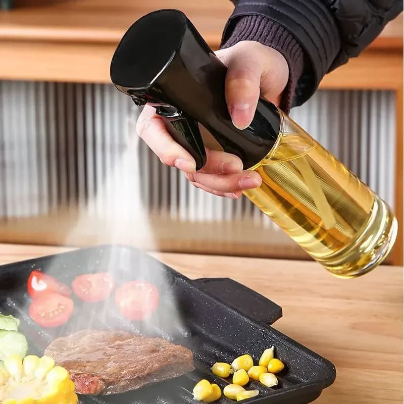 Bouteille pulvérisateur d'huile 200/300/500 ml pour la cuisine, le barbecue, distributeur d'huile d'olive portable, vaporisateur d'huile pour la cuisine, friteuse à air