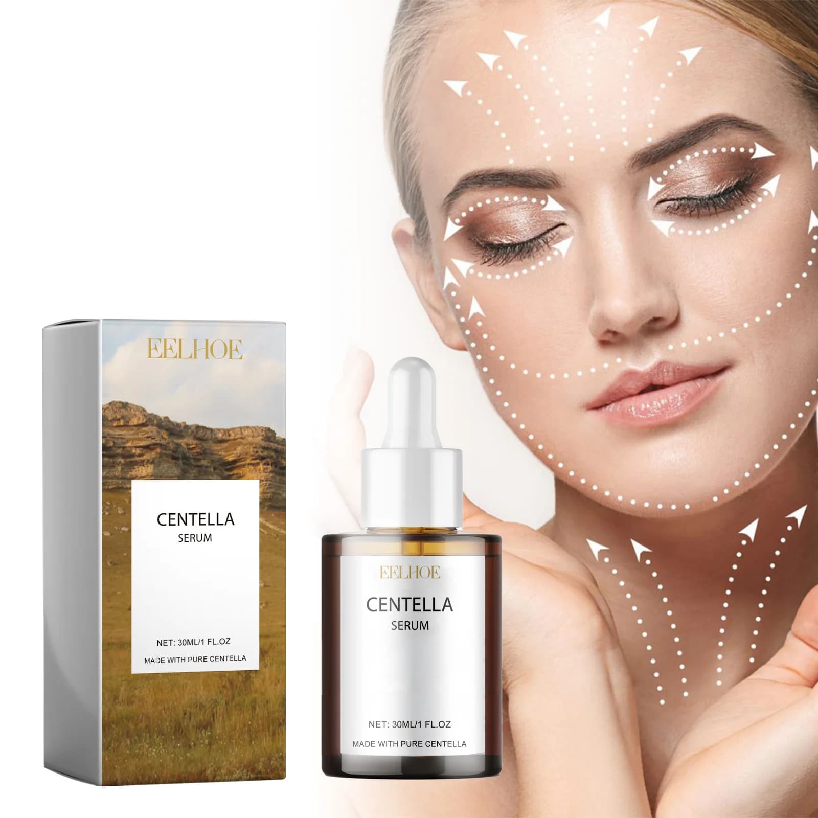 Centella huile nettoyante démaquillant pour le visage propre nez Pores rajeunissement visage réparation peau lisse hydratant visage Centella sérum