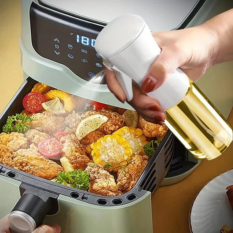 Pulvérisateur d'huile de pulvérisation pour huiles de cuisine, bouteille distributrice de pulvérisation pour huile d'olive, friteuse à Air, BBQ, salade, cuisson, grillades, outil de cuisine