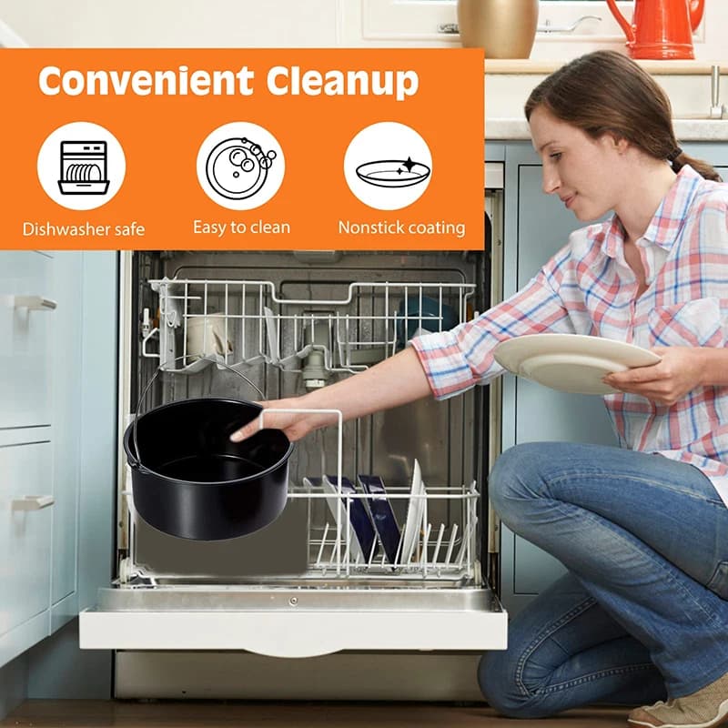 Grands accessoires pour friteuse à Air, four antiadhésif de 9/8/7 pouces, baril de gâteau, poêle de cuisson adaptée à la plupart des friteuses à air COSORI Gowise Phillips Ninja 3-7QT