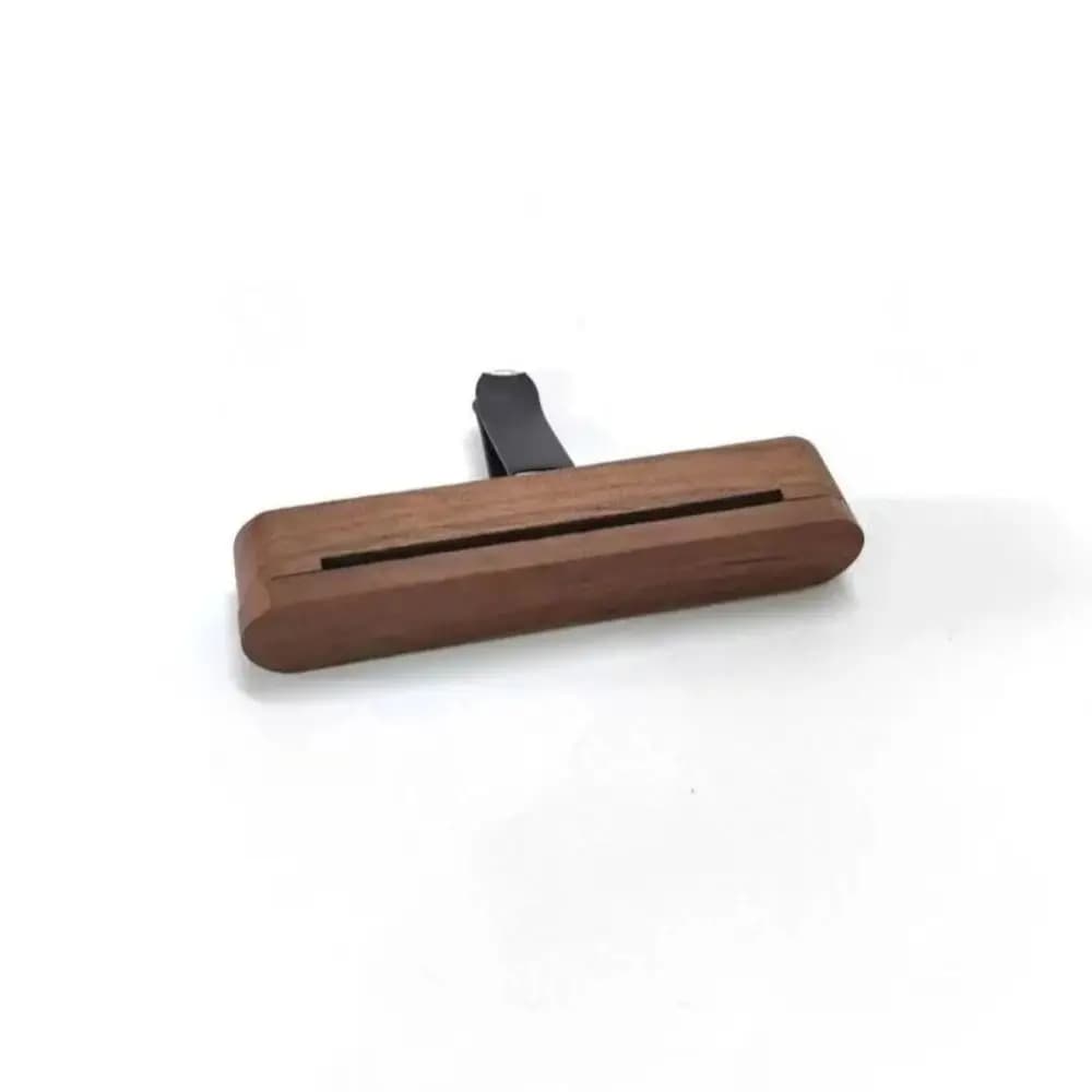 Diffuseur de parfum pour voiture en bois massif naturel, parfum durable avec 10 bâtonnets de recharge, désodorisant pour véhicule