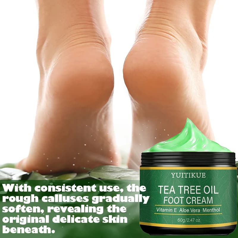 Crème pour les pieds à l'huile d'arbre à thé YUITIKUE | Avec vitamine E