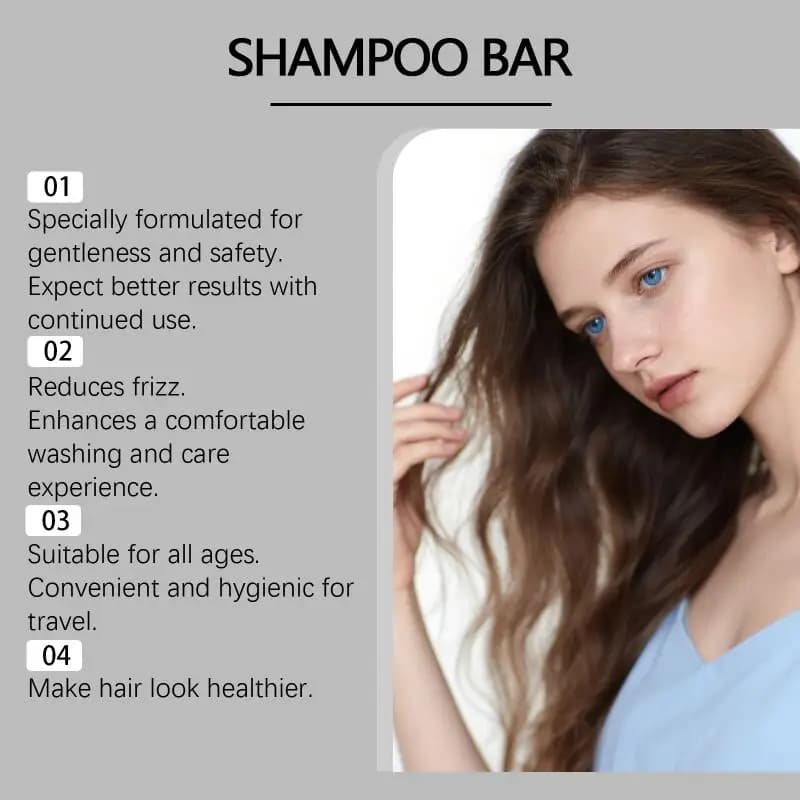 Shampooing Solide au Romarin pour Cheveux Gras – Contrôle du Volume, Nettoyage Doux, Équilibre du Sébum, Cheveux Doux et Volumineux, Soin du Cuir Chevelu