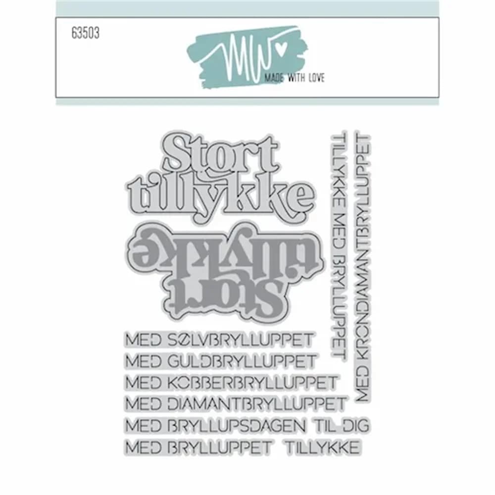 DAN Dies Til & Fra Matrices de découpe en métal pour artisanat, tampons, scrapbooking DIY, gaufrage fait main, matrices de découpe pour écriture cursive Bryllup, loisirs créatifs