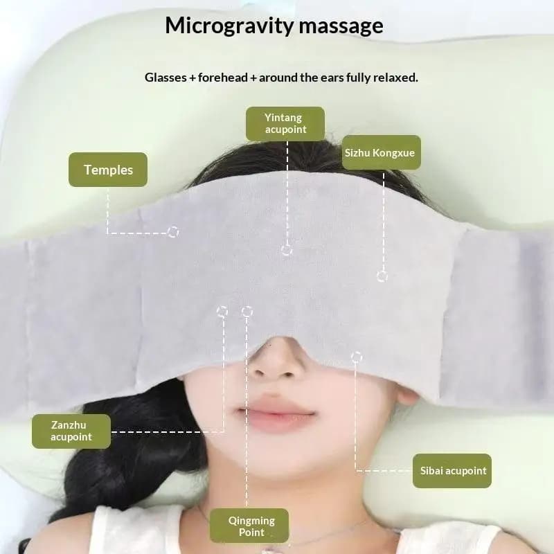 Masque de sommeil lesté anti-lumière, bandeau relaxant pour soulager la fatigue, aide au sommeil pour hommes et femmes (1 pièce)