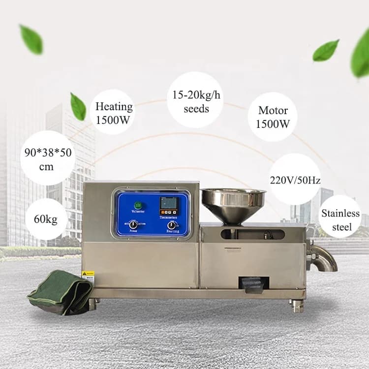Machine d'extraction d'huile industrielle à chaud sur mesure pour graines de tournesol, graines de lin, diverses noix, usage domestique et commercial