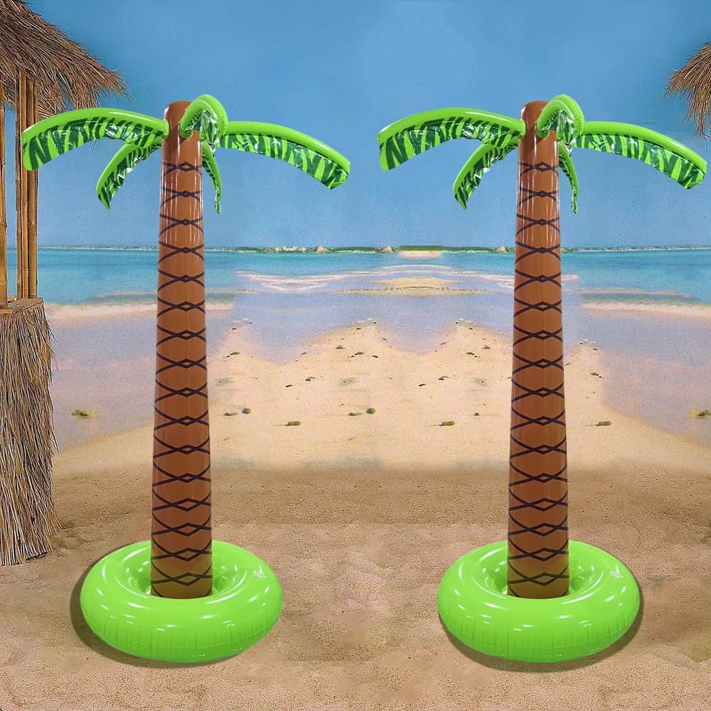 Palmier Gonflable Tropical, Grande Palmier Coco Gonflable pour Fêtes Hawaïennes et Luau, Décoration d'Été pour Piscine et Jardin