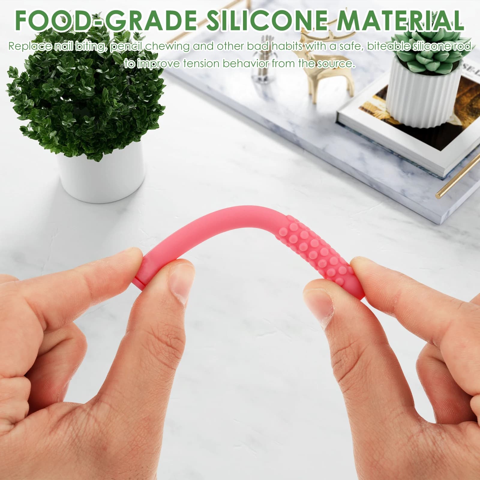 Bâtonnets d'haleine d'huile essentielle à croquer, 3 pièces, Portable, en Silicone, pour arrêter de fumer avec de l'huile essentielle pour l'aromathérapie