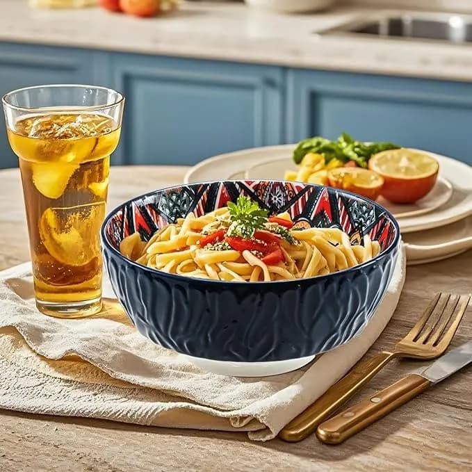 Les bols en céramique bohème sont polyvalents et parfaits pour les céréales, les soupes, les flocons d'avoine, les pâtes, les bols à salade de fruits de grande valeur et sont préférés