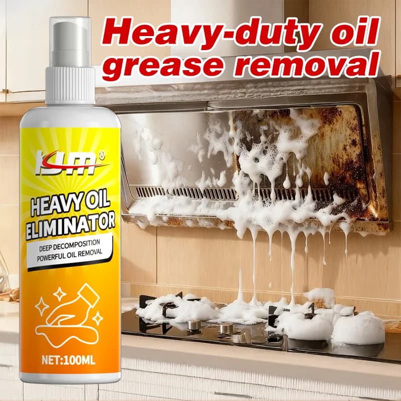 Nettoyant pour huile de cuisine KJM 100ML, puissant, élimine la graisse, spray facile à utiliser, décompose rapidement les taches d'huile tenaces.