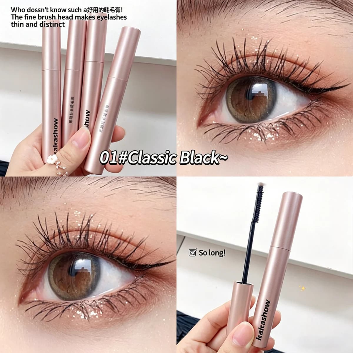 Mascara recourbant longue tenue, waterproof et résistant à la transpiration, sans grumeaux, effet cils naturels, parfait pour le maquillage quotidien