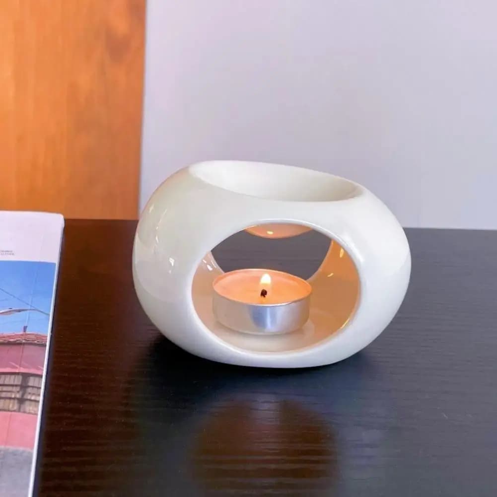 Brûleur d'encens en céramique, chauffe-cire, diffuseur d'huiles essentielles, aromathérapie, maison, bureau, relaxation, cadeau spa populaire