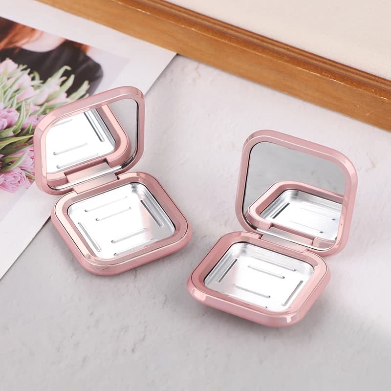Rose vide boucle magnétique cosmétiques Palette carré fard à paupières