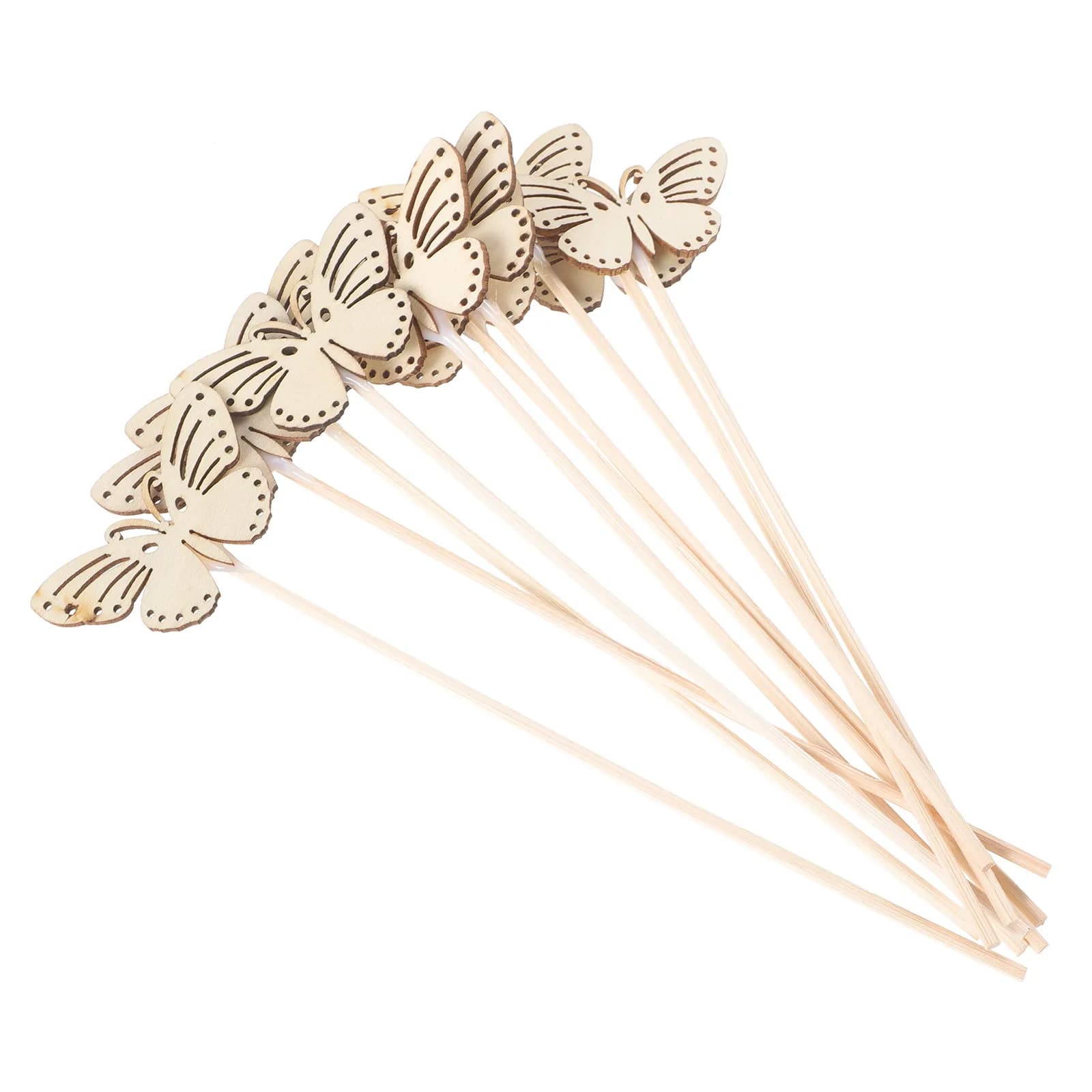 Lot de 10 bâtonnets diffuseurs papillon en bois pour huiles essentielles