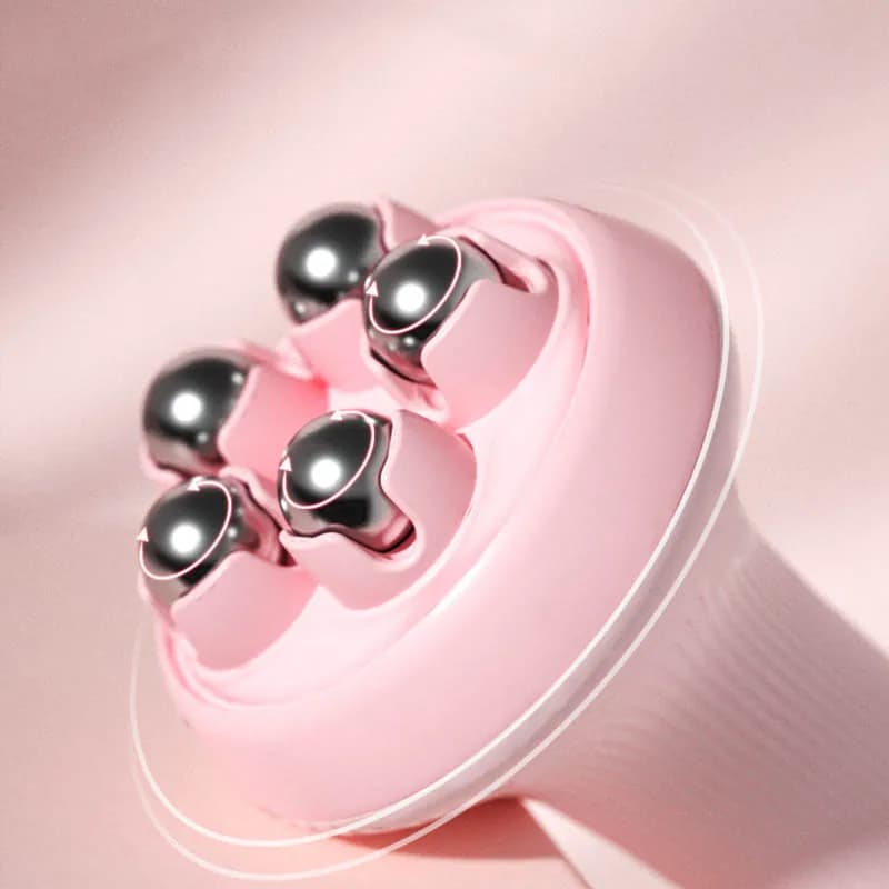 Boule de Massage portative avec boules à roulettes, rouleau manuel à 360 degrés pour les muscles du dos, du cou, des épaules, des jambes, outil de Massage relaxant musculaire
