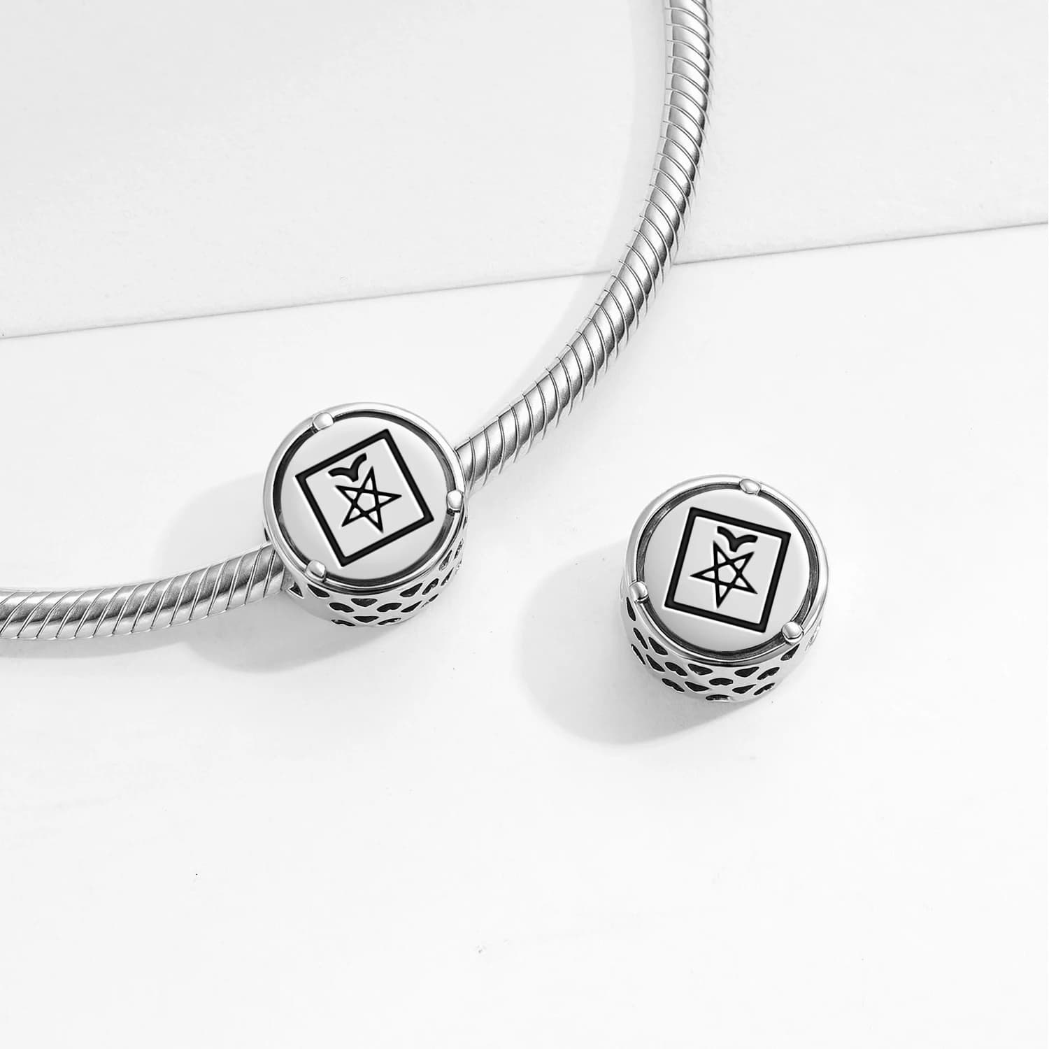 Breloque Tarot le diable en argent Sterling 925