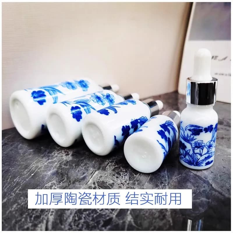 1pc flacon compte-gouttes céramique huile essentielle aromathérapie bouteilles d'huile distributeurs conteneurs