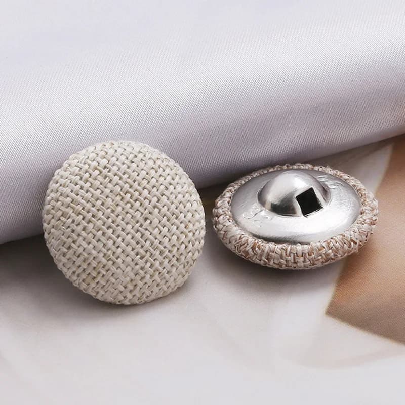 Lèvent de gril en lin bricolage, bouton rond, accessoires décoratifs pour vêtements, coussin de couture, manteau, nouveau