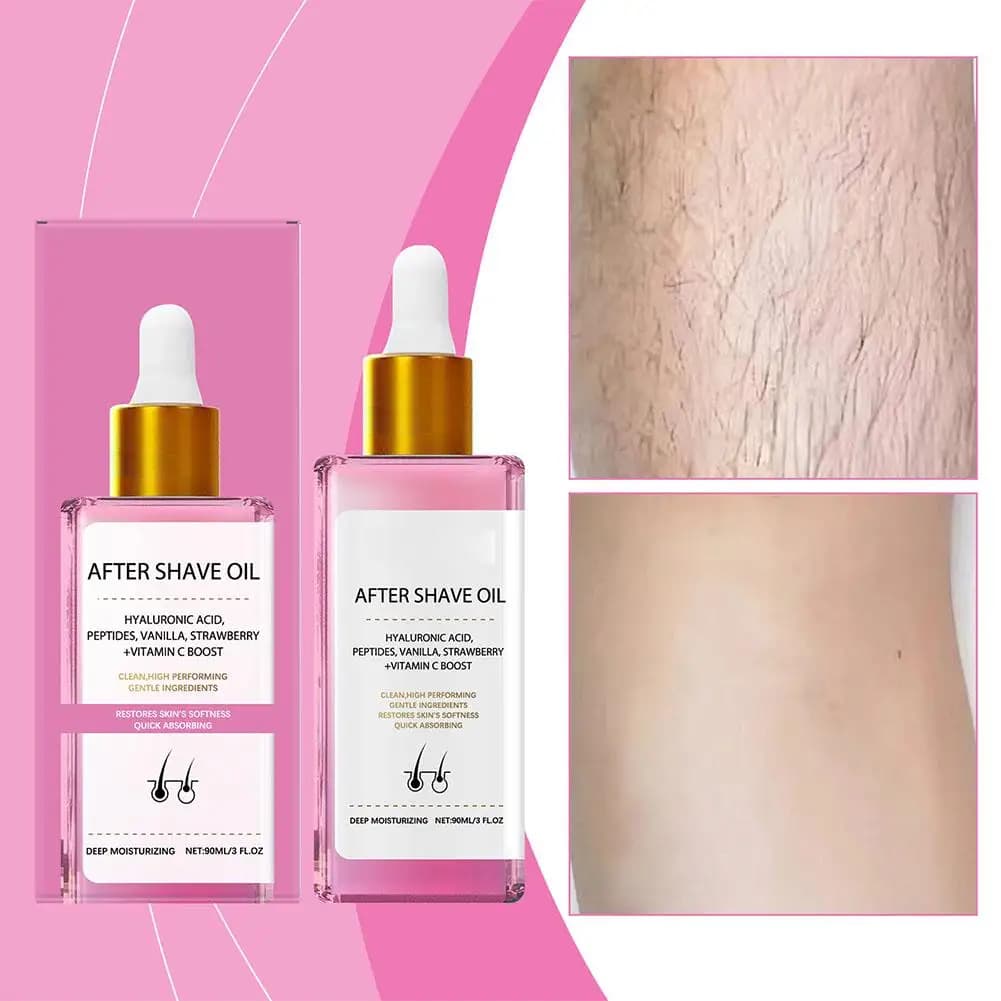 Huile de soin après épilation aux fraises, 90ml, apaise doucement la peau, hydratante, crème d'épilation, soins pour la peau, 60g