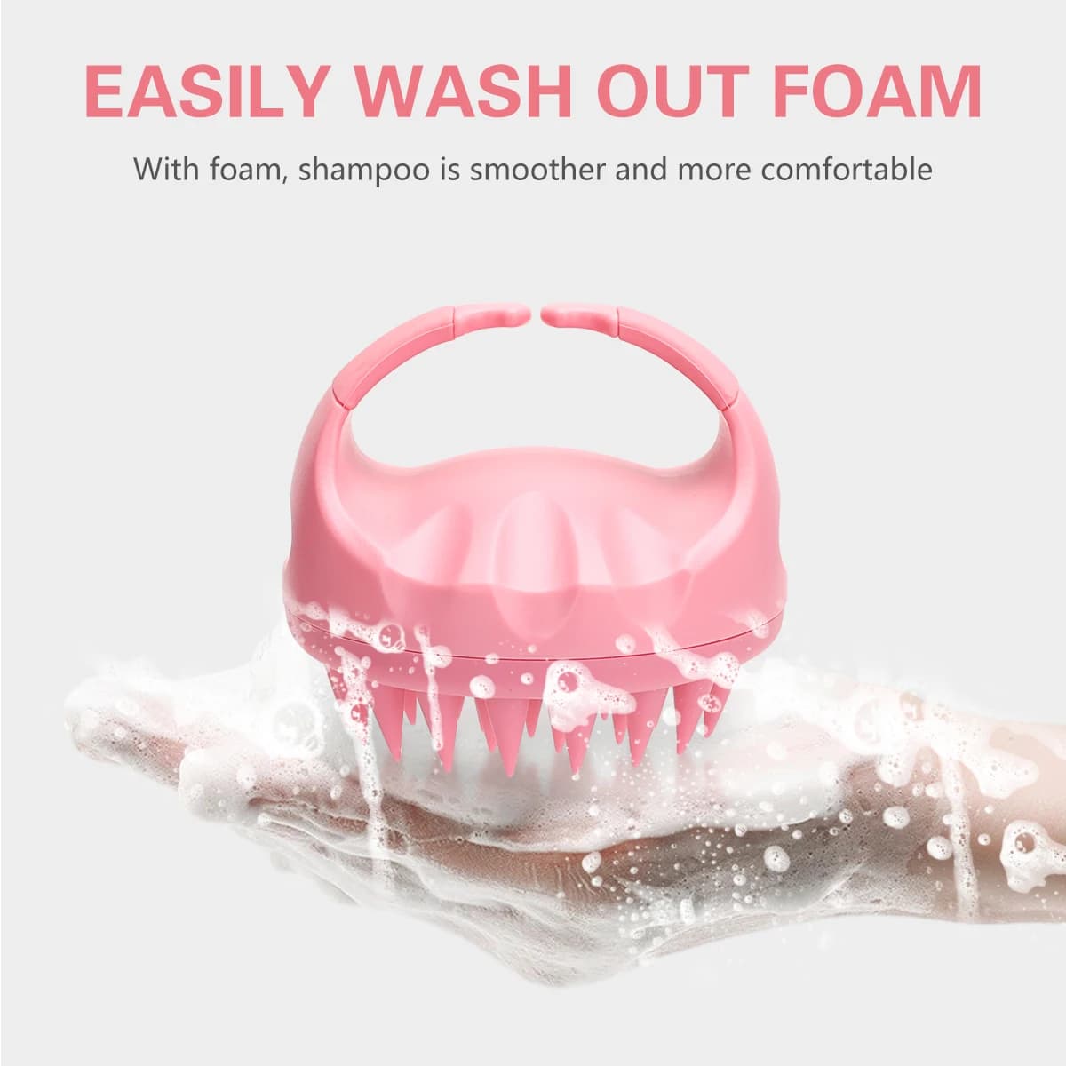 Masseur de cuir chevelu en silicone – Brosse à shampoing nettoyante en profondeur pour démangeaisons du cuir chevelu et soins capillaires professionnels |   Peigne à shampoing aux huiles essentielles